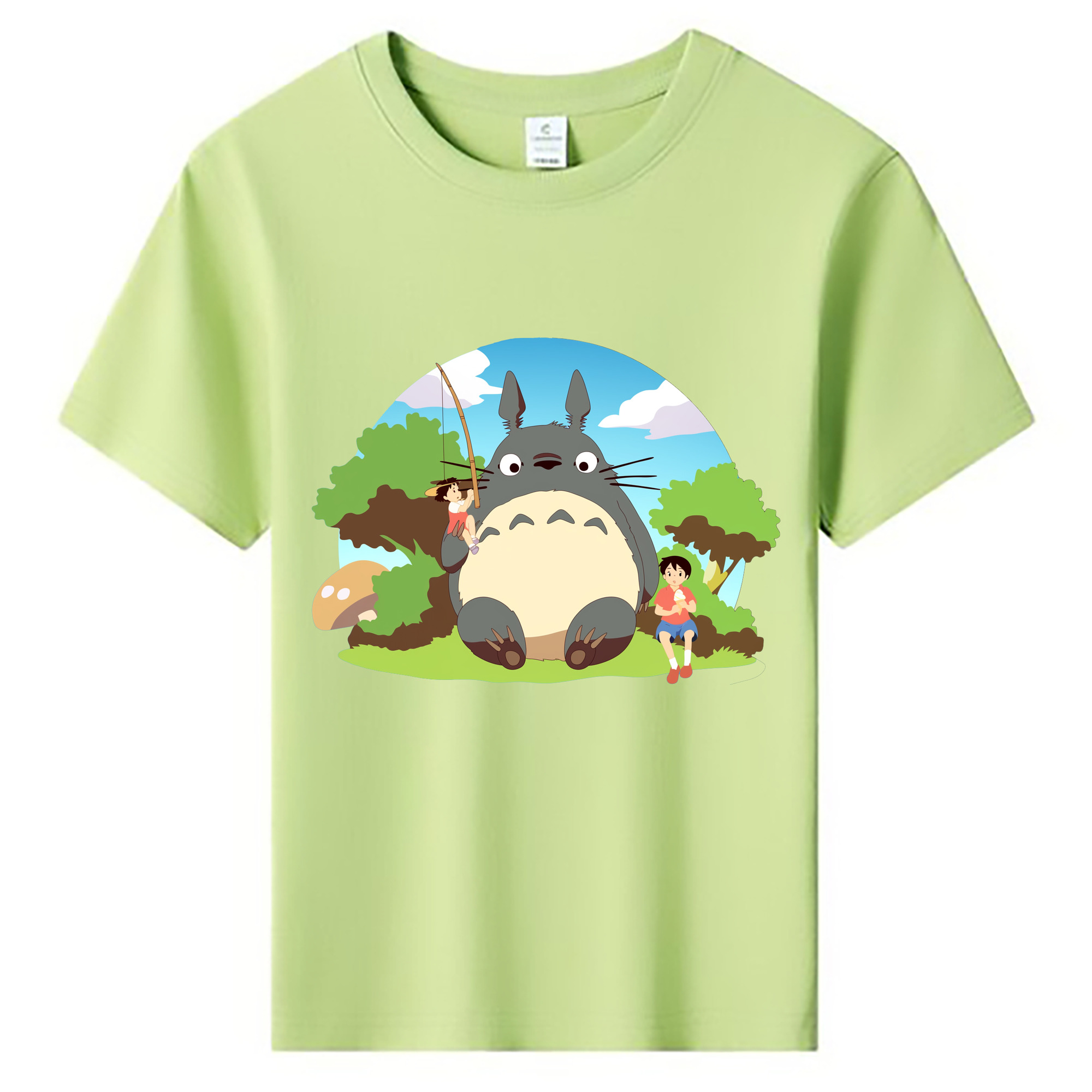 （画像用） となりのトトロ 草壁メイ 草壁サツキ My Neighbor Totoro Satsuki Kusakabe Mei Kusakabe 綿100％キッズTシャツ（フロントプリント）